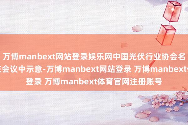 万博manbext网站登录娱乐网中国光伏行业协会名誉理事长王勃华在会议中示意-万博manbext网站登录 万博manbext体育官网注册账号